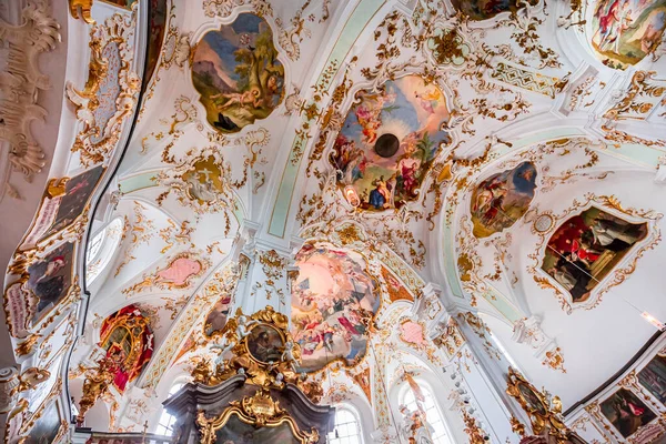 Andechs Bavaria Germany June 2022 Interiors Frescoes Architectural Decors Andechs — Stock Fotó