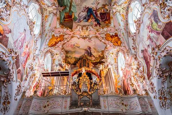 Rottenbuch Bavaria Germany June 2022 Interiors Frescoes Architectural Decors Rottenbuch — Stock Fotó