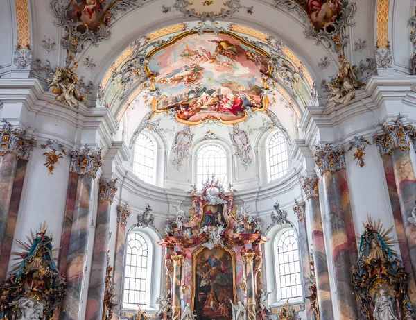 Ottobeuren Bavaria Germany May 2022 Interiors Frescoes Architectural Decors Ottobeuren — Stock Fotó