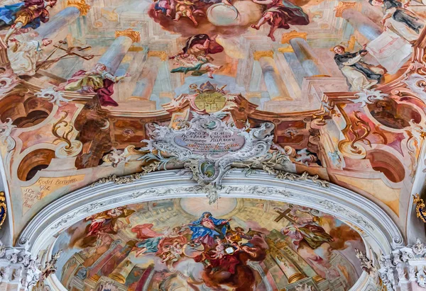 Birnau Bavaria Alemanha Junho 2022 Decorações Rococó Barroco Basílica Birnau — Fotografia de Stock
