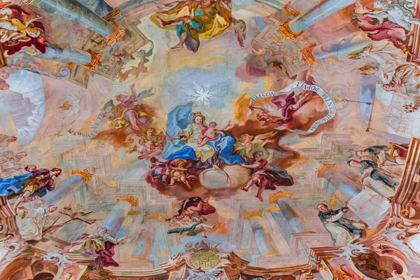 Birnau Bavaria Germania Giugno 2022 Decorazioni Rococò Barocco Nella Basilica — Foto Stock