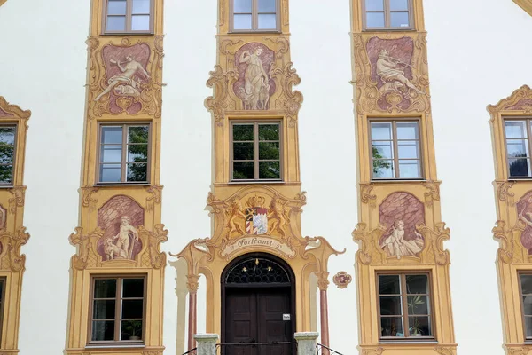 Oberramergau Bavaria Alemania Junio 2022 Pinturas Murales Sobre Casas Fachadas —  Fotos de Stock