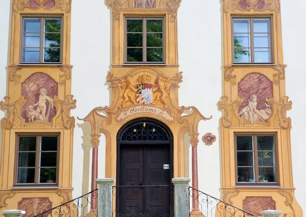 Oberramergau Bavaria Germany June 2022 Mural Paintings Houses Facades Streets — Stock Photo, Image