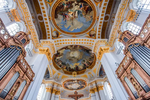 Wiblingen Bavaria Germany June 2022 Rococo Baroque Ceilings Frescoes Wiblingen — стокове фото