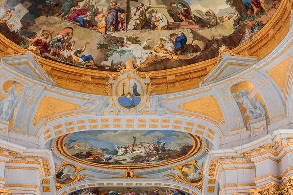 Wiblingen Bavaria Germany June 2022 Rococo Baroque Ceilings Frescoes Wiblingen — Photo