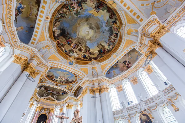 Wiblingen Bavaria Germany June 2022 Rococo Baroque Ceilings Frescoes Wiblingen — Stock Photo, Image