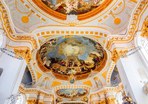 Wiblingen Bavaria Germany June 2022 Rococo Baroque Ceilings Frescoes Wiblingen — Fotografia de Stock
