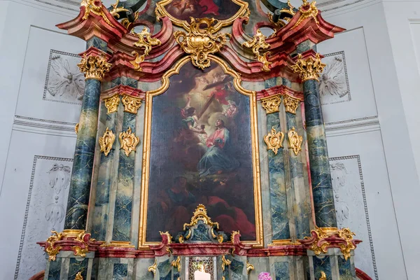 Wiblingen Bavaria Germany June 2022 Rococo Baroque Decors Wiblingen Abbey — Stock Photo, Image