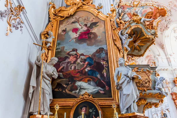 Diessen Bavaria Germany June 2022 Rococo Baroque Decors Diessen Marienmunster — Stock Photo, Image