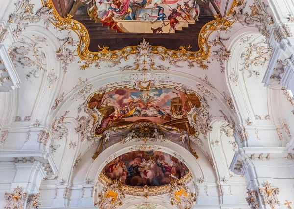 Diessen Bavaria Germany June 2022 Rococo Baroque Decors Diessen Marienmunster — Stok fotoğraf