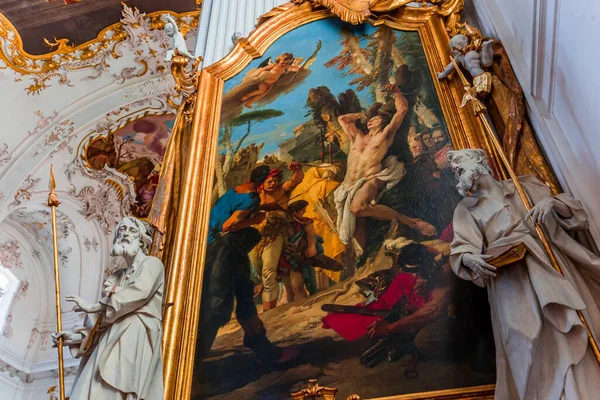 Diessen Bavaria Germany June 2022 Rococo Baroque Decors Diessen Marienmunster — Stock Photo, Image