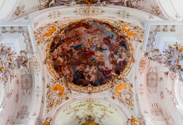 Diessen Bavaria Německo Června 2022 Rokokové Barokní Dekory Kostele Diessen — Stock fotografie
