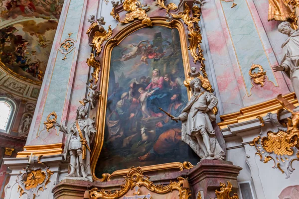 Ettal Bavaria Germany May 2022 Rococo Baroque Decors Ettal Abbey — Stock Fotó