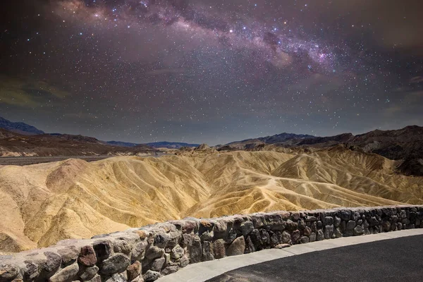 Zabriskie Point Sky Clouds Death Valley California Usa — Foto de Stock