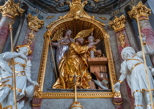 Lechbruck See Bavaria Germany May 2022 Rococo Baroque Decors Catholic — Fotografie, imagine de stoc