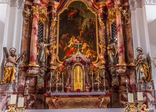 Lindau Bavaria Germany June 2022 Rococo Baroque Decors Lindau Abbey — Φωτογραφία Αρχείου