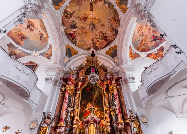 Lindau Bavaria Germany June 2022 Rococo Baroque Decors Lindau Abbey — Fotografia de Stock