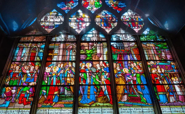 Les Andelys France April 2022 Stained Glasses Windows Our Lady — Photo