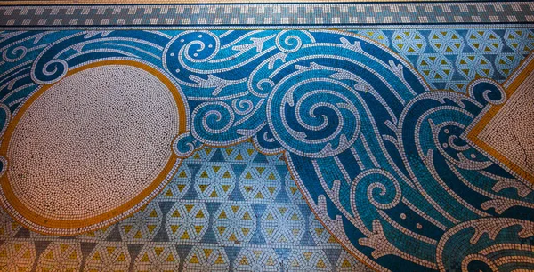 Briare Loiret France May 2022 Pavement Mosaic Details Ground Floor — 스톡 사진