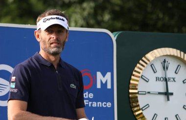 GUYANCOURT, FRANCE, HAZİRAN 03 Temmuz 2015: Raphael Jacquelin (fra) Fransa Açık, Avrupa golf turunun üçüncü turunda, 3 Temmuz 2015 'te Guyancourt, Fransa.