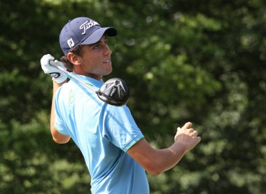 GUYANCOURT, FRANCE, HAZİRAN 03, 2015: Renato Paratore (ita) Fransa Açık, Avrupa golf turunun üçüncü turunda, 3 Temmuz 2015 'te Guyancourt, Fransa.