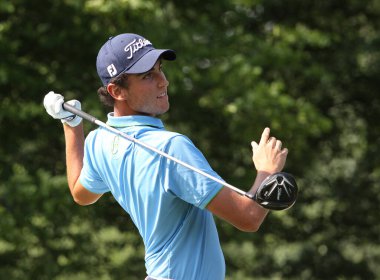GUYANCOURT, FRANCE, HAZİRAN 03, 2015: Renato Paratore (ita) Fransa Açık, Avrupa golf turunun üçüncü turunda, 3 Temmuz 2015 'te Guyancourt, Fransa.