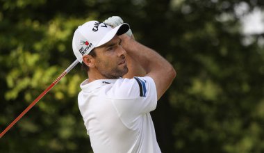 GUYANCOURT, FRANCE, HAZİRAN 03, 2015: Oliver Wilson (eng) Fransa Açık, Avrupa golf turunun üçüncü turunda, 3 Temmuz 2015 'te Guyancourt, Fransa.