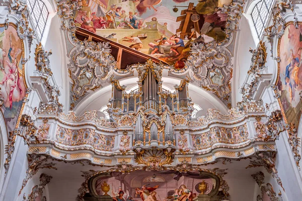 Steingaden Bavaria Germany May 2022 Interiors Frescoes Architectural Decors John — Stok fotoğraf