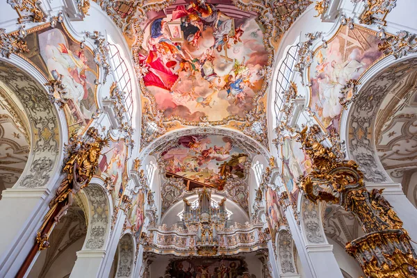 Steingaden Bavaria Germany May 2022 Interiors Frescoes Architectural Decors John — Stock Fotó