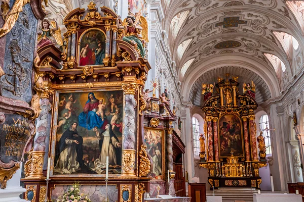 Steingaden Bavaria Germany May 2022 Interiors Frescoes Architectural Decors John — Fotografia de Stock