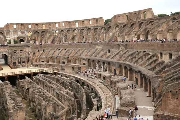 Rome Italy June 2015 Architectural Details Colosseum Amphitheatre June 2015 Stock Image