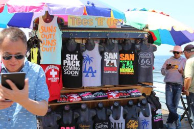 SANTA MONICA, CA, UNITED STATES, APRIL 12, 2015 : Santa Monica pier on the beach of santa monica, california, united states