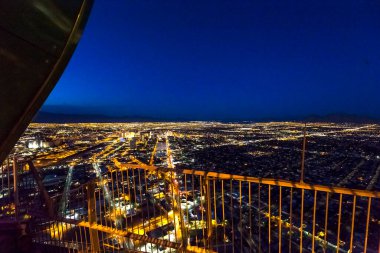 LAS VEGAS, NEVADA - APRIL 10, 2015 : aerial view of the city from the stratosphere building, in Las Vegas, Nevada, united states