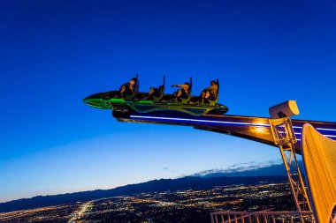 LAS VEGAS, NEVADA - APRIL 10, 2015 : aerial view of the city from the stratosphere building, in Las Vegas, Nevada, united states