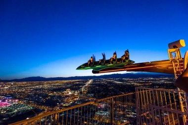 LAS VEGAS, NEVADA - APRIL 10, 2015 : aerial view of the city from the stratosphere building, in Las Vegas, Nevada, united states