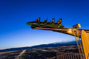 LAS VEGAS, NEVADA - APRIL 10, 2015 : aerial view of the city from the stratosphere building, in Las Vegas, Nevada, united states