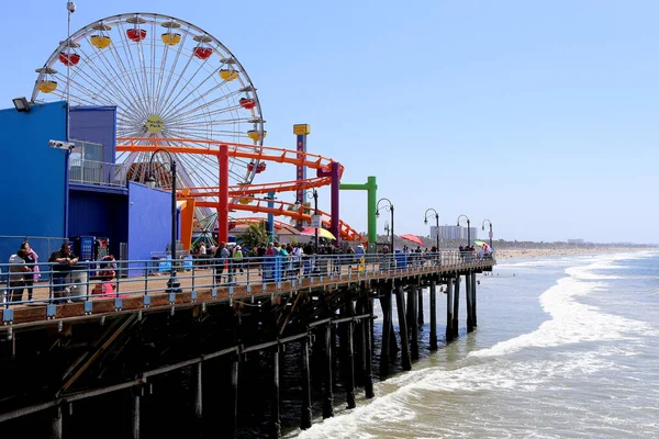 SANTA MONICA, CA, UNITED STATES, APRIL 12, 2015 : Santa Monica pier on the beach of santa monica, california, united states