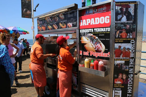SANTA MONICA, CA, UNITED STATES, APRIL 12, 2015 : Santa Monica pier on the beach of santa monica, california, united states