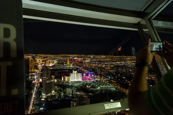 LAS VEGAS, NEVADA - APRIL 10, 2015 : aerial view of the city from the stratosphere building, in Las Vegas, Nevada, united states