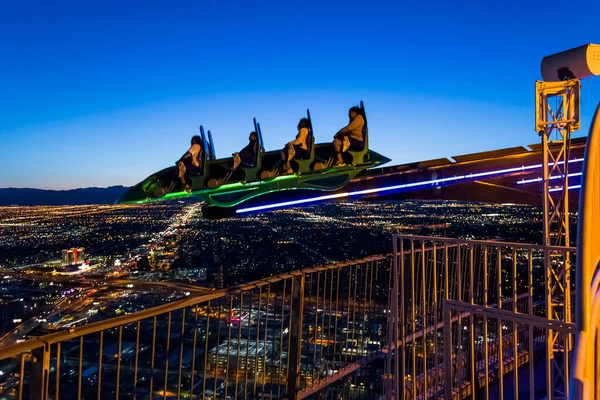 LAS VEGAS, NEVADA - APRIL 10, 2015 : aerial view of the city from the stratosphere building, in Las Vegas, Nevada, united states