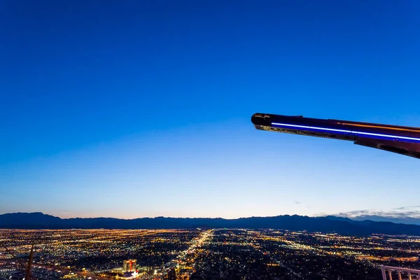 LAS VEGAS, NEVADA - APRIL 10, 2015 : aerial view of the city from the stratosphere building, in Las Vegas, Nevada, united states