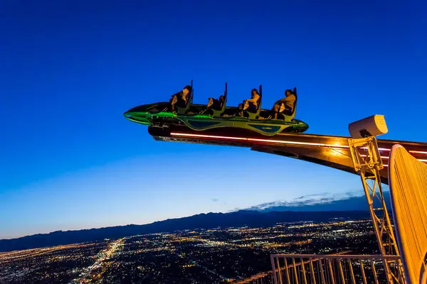 LAS VEGAS, NEVADA - APRIL 10, 2015 : aerial view of the city from the stratosphere building, in Las Vegas, Nevada, united states