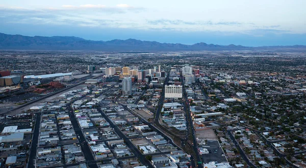 LAS VEGAS, NEVADA - APRIL 10, 2015 : aerial view of the city from the stratosphere building, in Las Vegas, Nevada, united states