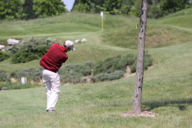 COURSON, FRANCE, SEPTEMBER 13, 2008: Courson Monteloup golf sahasında Fransa Stadyumu açık 2008 golfçüsü
