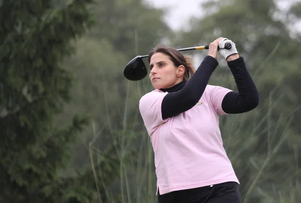 Παρίσι Γαλλία Σεπτεμβρίου 2010 Lady Golfer Δράση Στο Γαλλικό Ανοικτό — Φωτογραφία Αρχείου