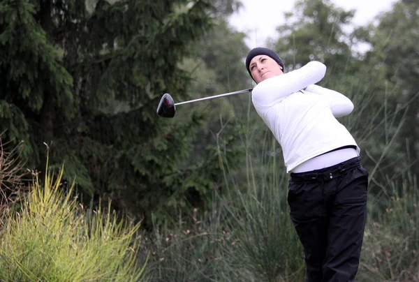 Παρίσι Γαλλία Σεπτεμβρίου 2010 Lady Golfer Δράση Στο Γαλλικό Ανοικτό — Φωτογραφία Αρχείου