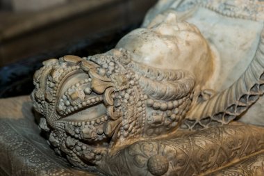 Saint-Denis, Fransa 12 Şubat 2015 iç mekanlar ve basilica saint-denis, nekropol, ayrıntılarını hükümdarları, Şubat, 12, 2015 yılında Saint-Denis, Paris, Fransa Fransız.