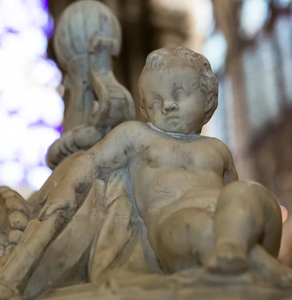 Února 2015 Interiéry Saint Denis Francie Podrobnosti Bazilice Saint Denis — Stock fotografie