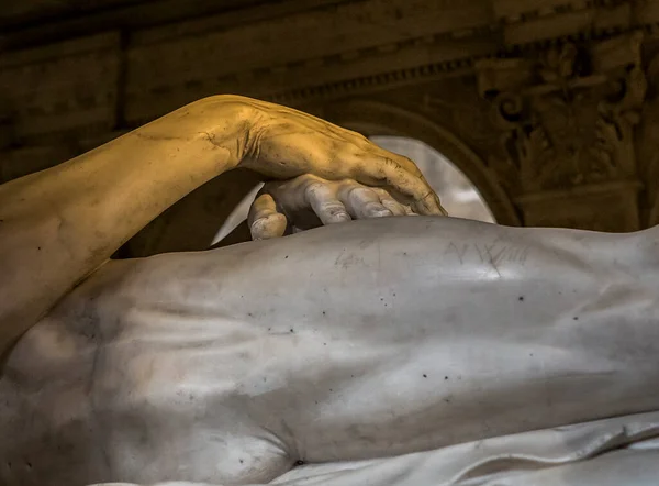 Saint Denis Fevereiro França 2015 Estátuas Reclinadas Basílica Santo Denis — Fotografia de Stock