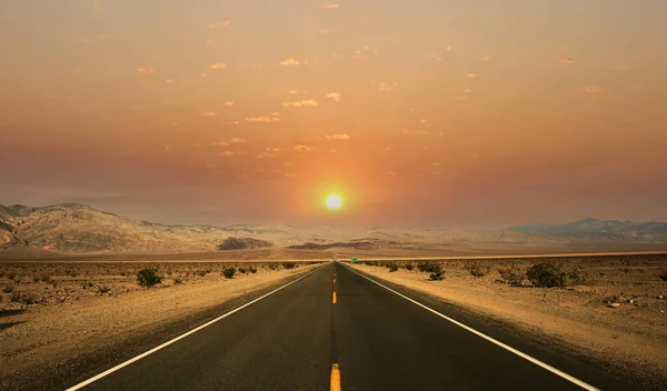 Linee Stradali Nella Valle Della Morte Deserto California Stati Uniti — Foto Stock